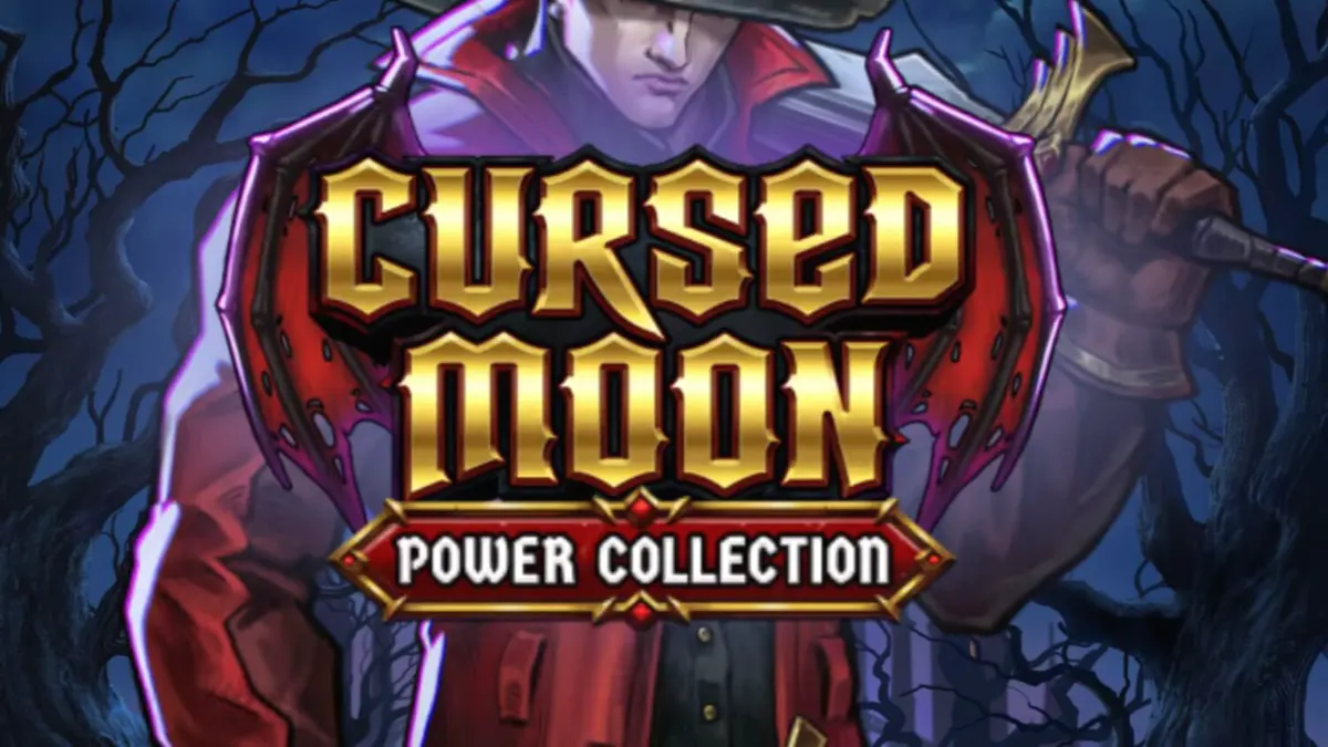 Pemandangan atmosferik dari slot Cursed Moon Power Collection dengan estetika gotik